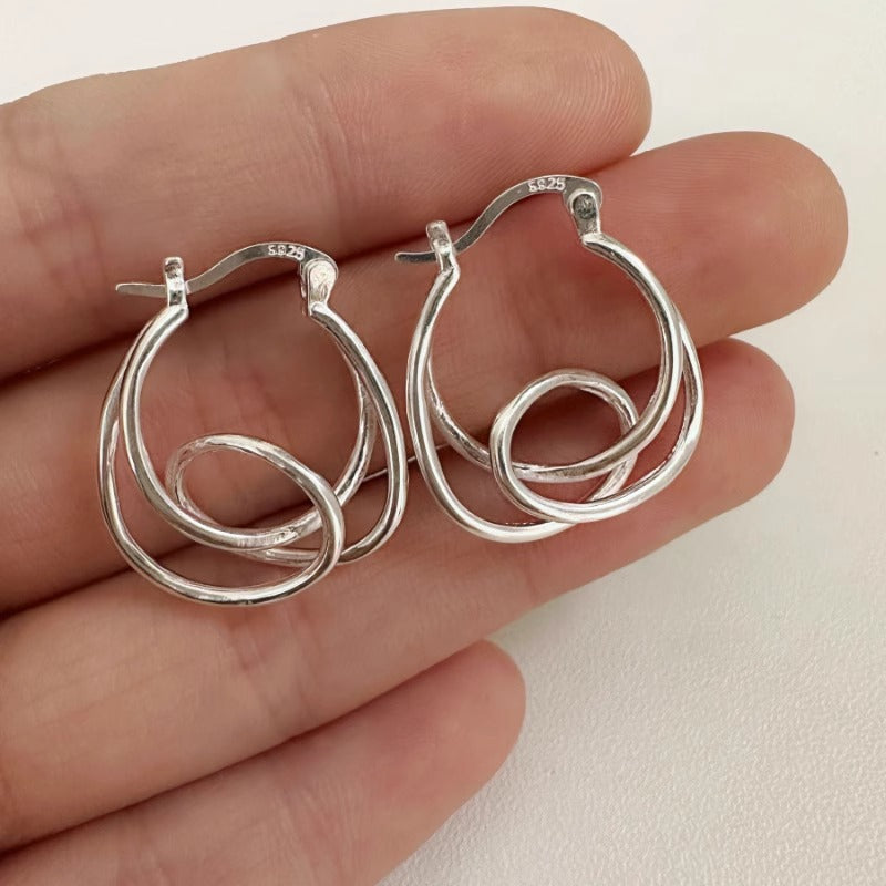 Irregularly Wound Fashionable Light-Luxury Line Earrings