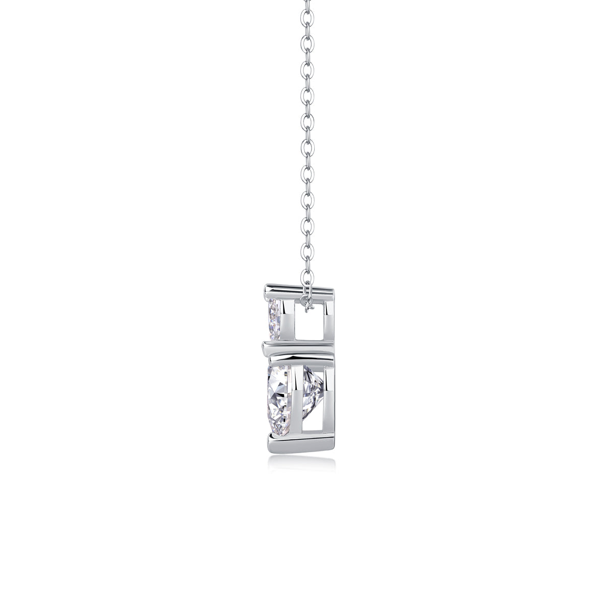 The Beloved Of The Heart - A Fashionable And Light Luxury Jewelry Pendant Necklace Set With Top-quality Moissanite, S925 Silver Plated Platinum