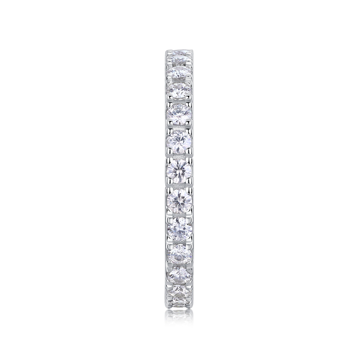 Shining Starlight - A Wedding Ring Set With Top-quality Moissanite S925 Silver And Platinum-plated Diamond. The Ring Can Be Inspected With A Diamond Pen