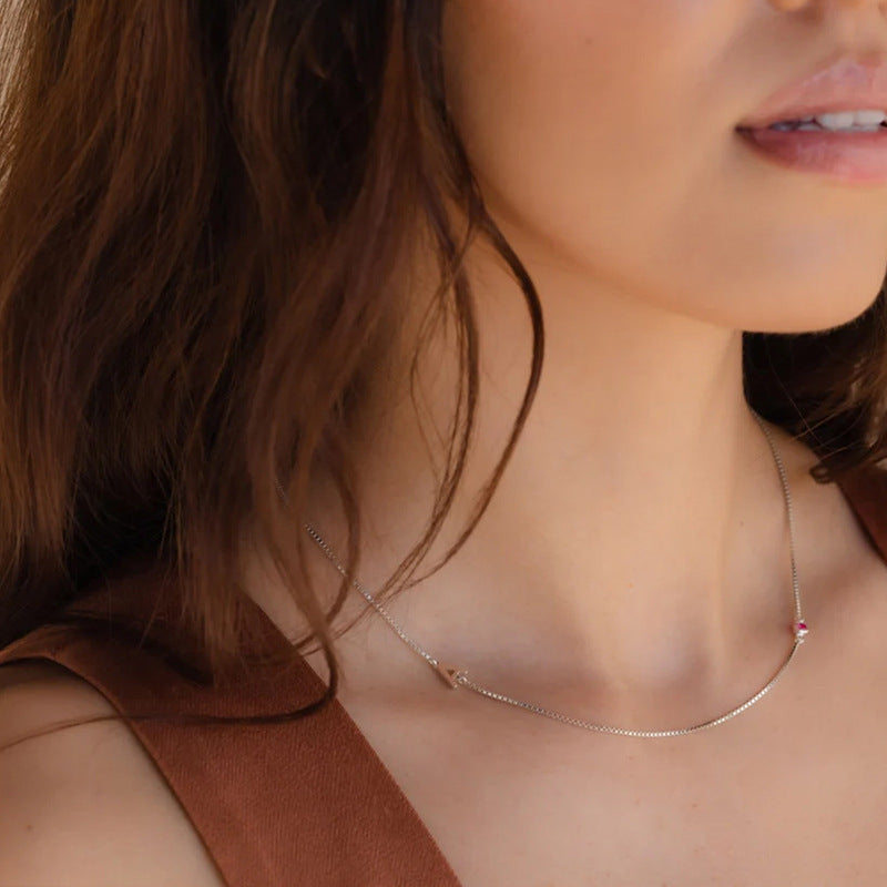 Creative Versatile Letter Three-dimensional Stainless Steel Necklace