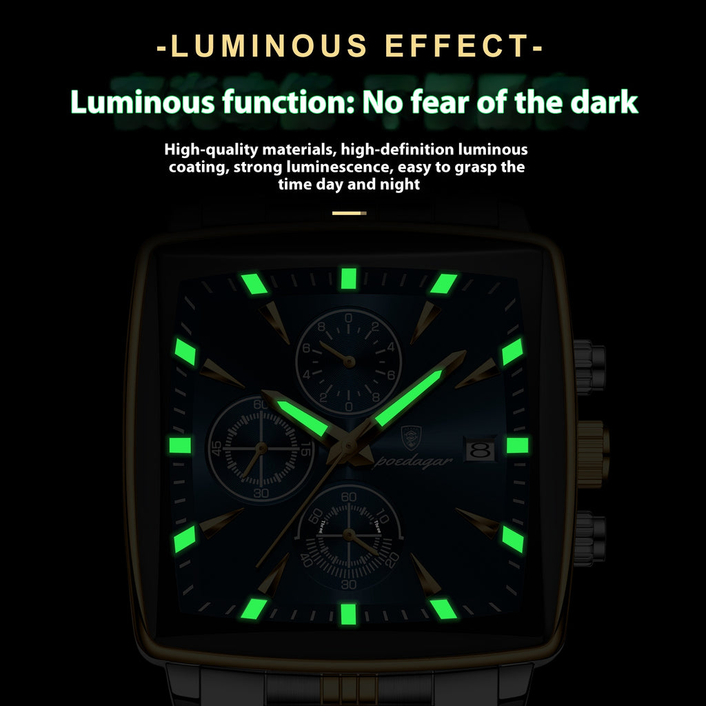 Men's Multi-functional Business Waterproof Fashion Watch