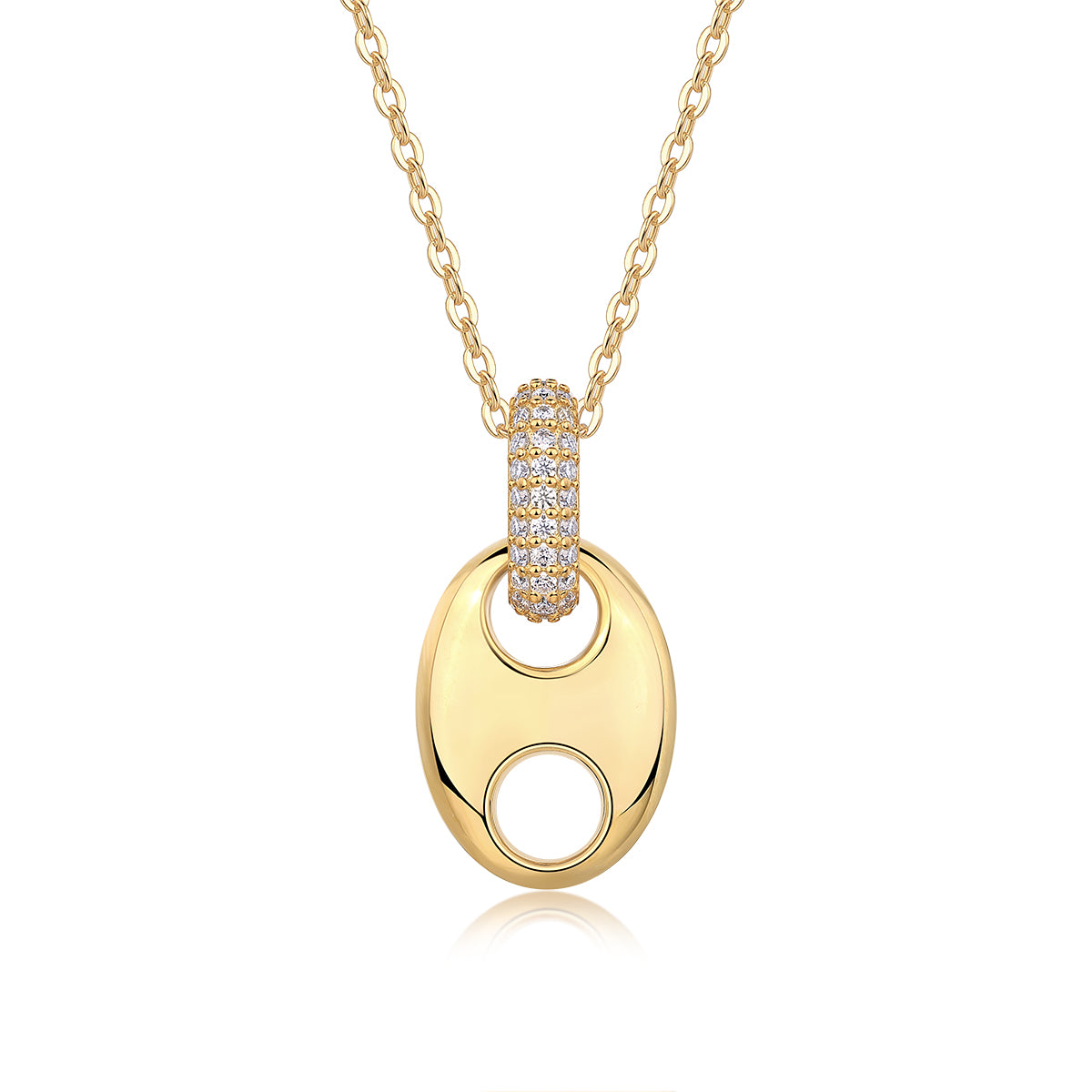 Cloud Roll And Cloud Spread - A Fashionable And Trendy Necklace Pendant Set With Top-quality Moissanite S925 And Silver Plated With Gold Can Be Tested With A Diamond Pen