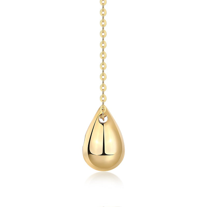 Dreamy Water Drop - A Fashionable And Trendy Necklace Pendant Set With Top-quality Moissanite S925 Silver And Gold-plated. It Can Be Tested With A Diamond Pen