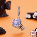 Halloween Magic Crystal Pendant Parts Sterling Silver Beads