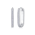 Round Trip - Earrings Set With Top-quality Moissanite S925 Silver And Platinum-plated Stud Earrings, A Fashionable And Trendy Accessory, Can Be Tested With A Diamond Pen