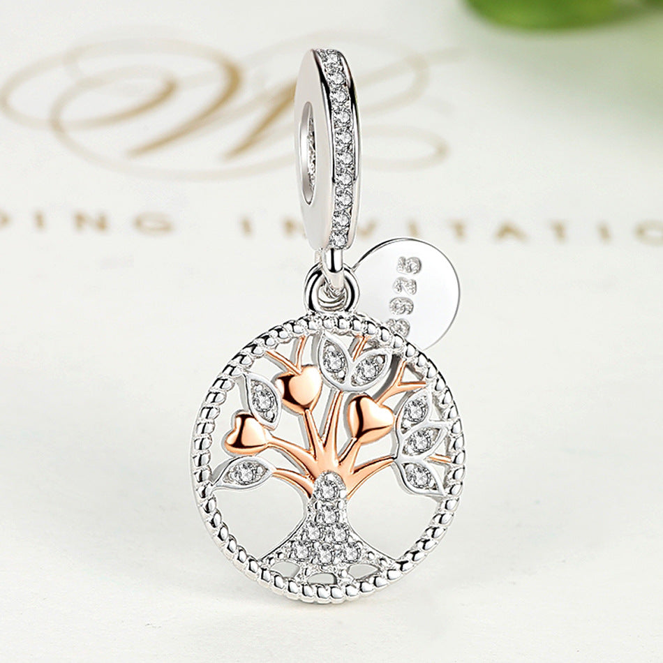 European And American Popular 925 Sterling Silver Tree Of Life Zircon Pendant