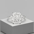 Carbon Diamond Ice Flower Cut Full-Crystal Ring