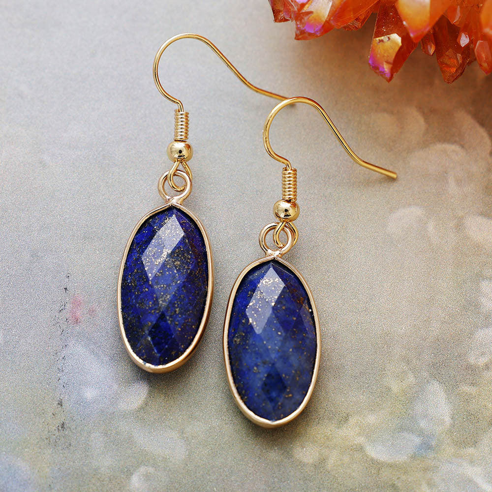 Natural Stone Crystal Earrings European And American Style
