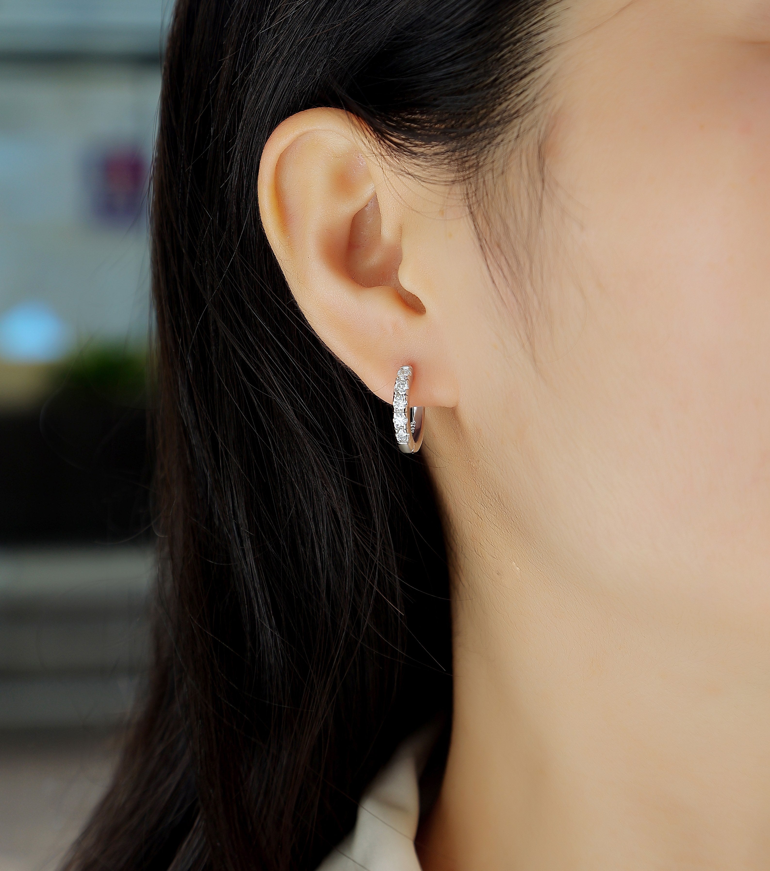 Summer Iced Tea - Earrings Set With Top-quality Moissanite S925 Silver And Platinum-plated Stud Earrings, A Fashionable And Trendy Accessory, Can Be Tested With A Diamond Pen