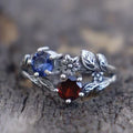 Womens Minimalist Stylish Ring Featuring A Small Flower And Leaf Design