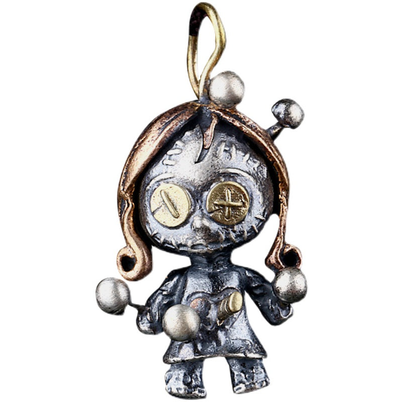 Wudou Doll Silver Necklace Personality Retro