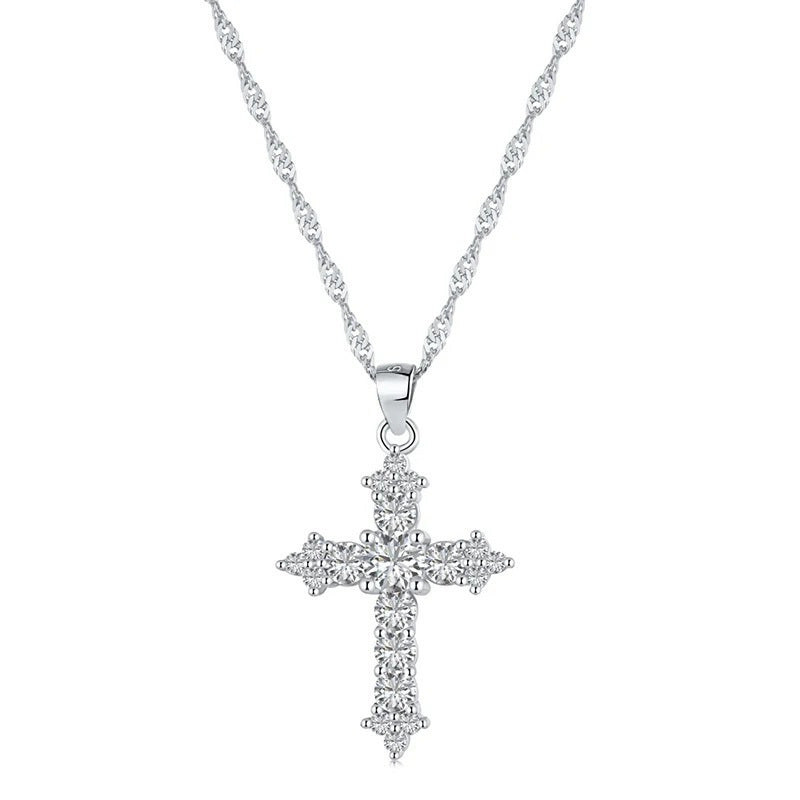 Light-luxury Cross Pendant Necklace For Womensimple And Versatile