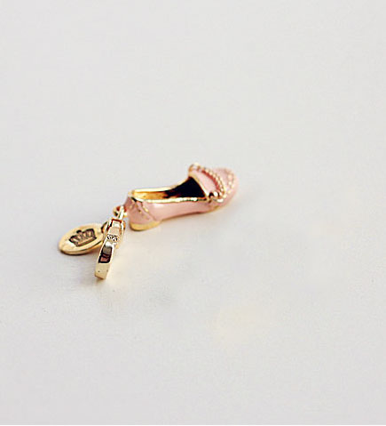 Sweet, Lovely And Delicate Flat Shoes Diamond Necklace Pendant Bag Chain Keychain Charm