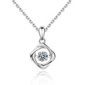 Womens Korean-style Minimalist S925 Sterling Silver Dainty Four-Leaf Clover Necklace