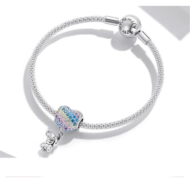 Fashion Love Balloon Little Koala Silver Pendant