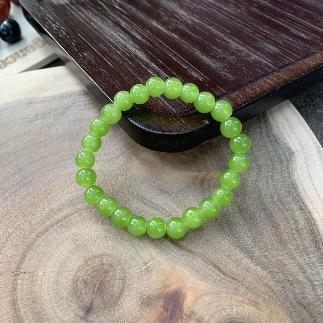 Green Grape Crystal Handmade Elastic Bracelet
