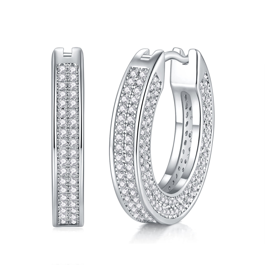Silent Stars - Earrings Set With Top-quality Moissanite S925, Silver And Platinum-plated Stud Earrings, A Fashionable And Trendy Accessory That Can Be Tested With A Diamond Pen