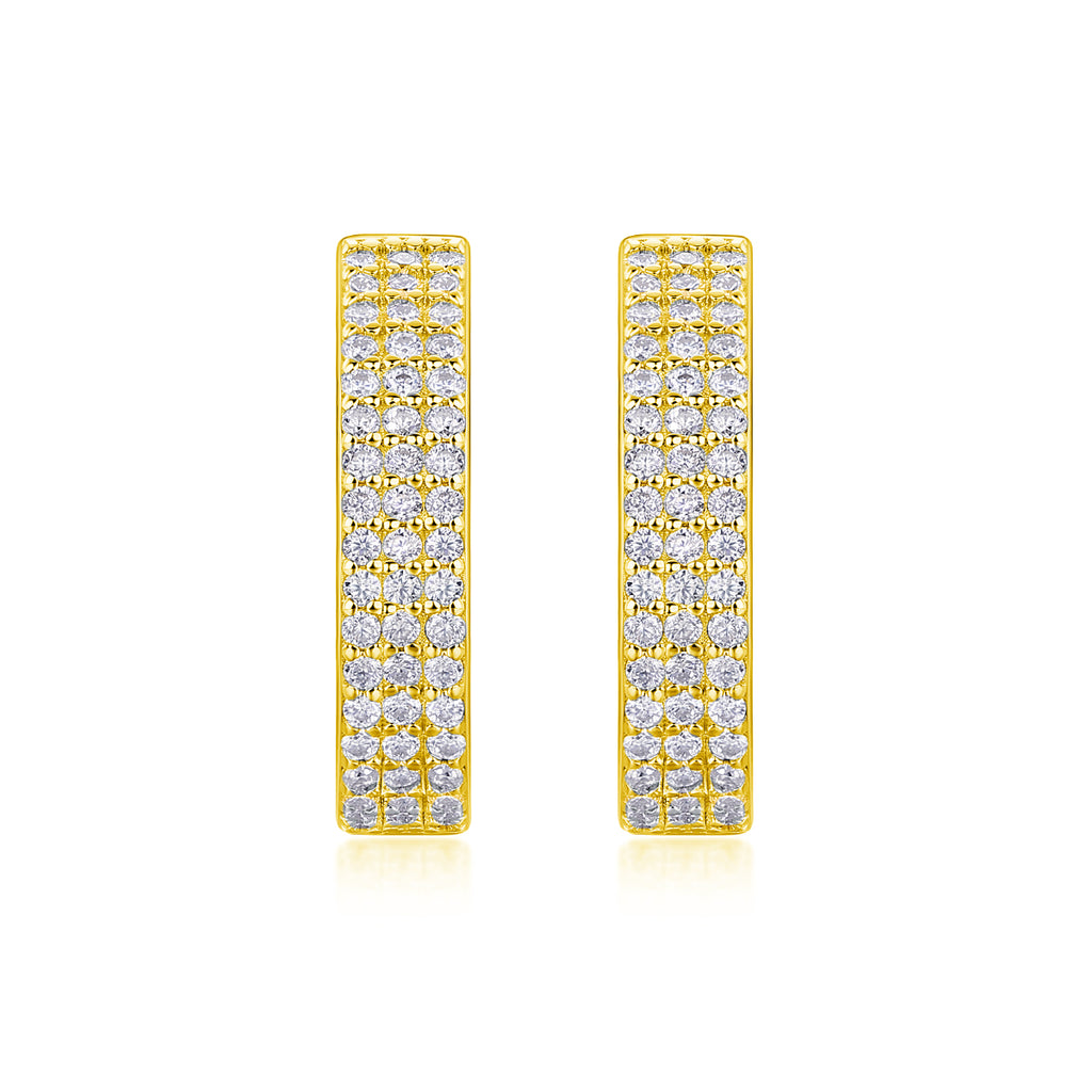 Slow Pace - Top-quality Moissanite Luxury Fashion Light Luxury Jewelry Silver Stud Earrings S925 Silver Plated Platinum