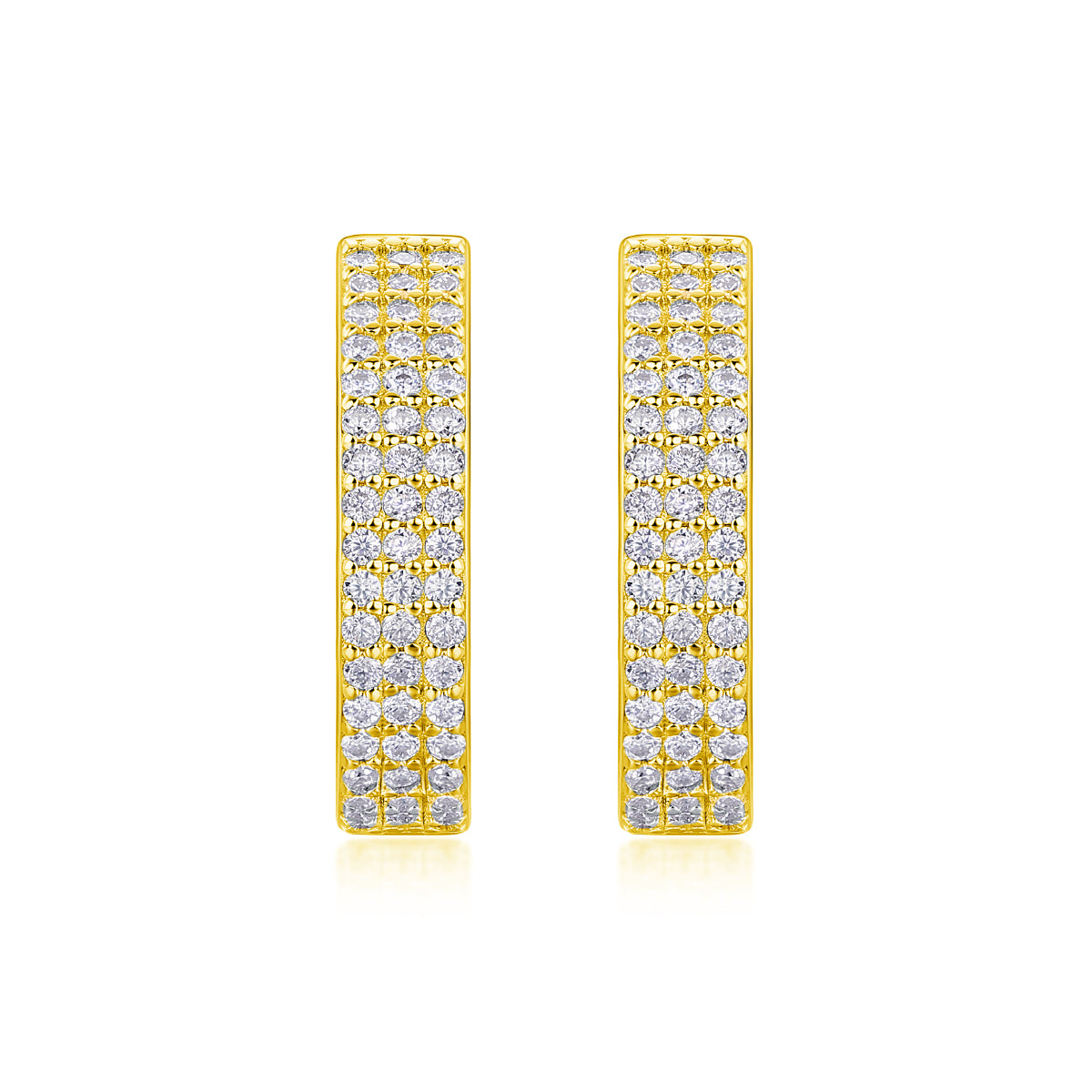 Slow Pace - Top-quality Moissanite Luxury Fashion Light Luxury Jewelry Silver Stud Earrings S925 Silver Plated Platinum