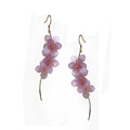 Heat-Shrink Disc Lavender Hydrangea Petal Fairy Earrings