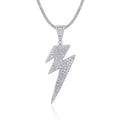 Lightning - A Fashionable And Trendy Necklace Pendant Set With Top-quality Moissanite S925, Silver And Platinum-plated, Can Be Tested With A Diamond Pen