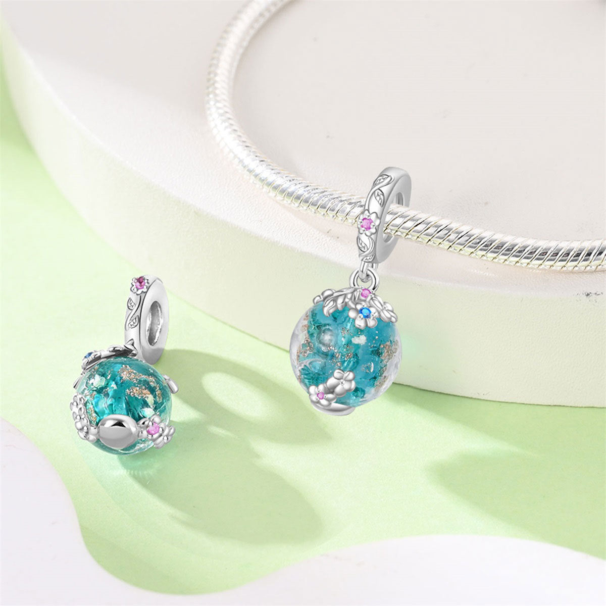 Luminous Copper Plating 925 Silver DIY Ornament Accessories Bracelet Beads
