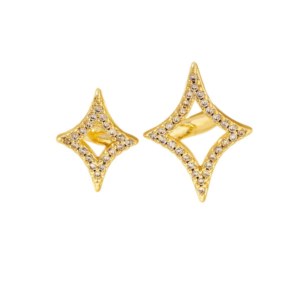 Stylish And Sophisticated Asymmetric Diamond Ring