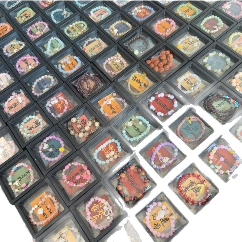 Night Market, Temple Fair And Exhibition Stalls Featuring Beaded Bracelets And Glass Jewelry