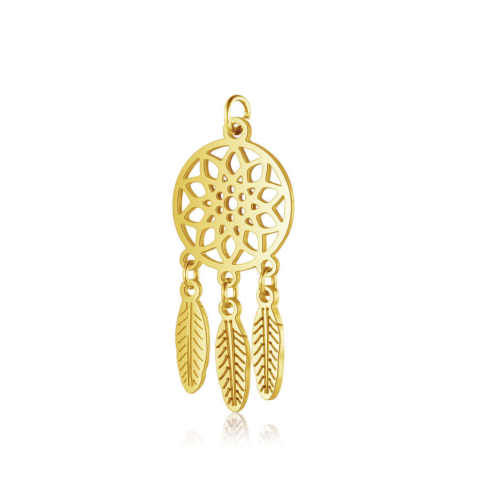 Laser-Cut Hollow Dreamcatcher Tassel Pendant In Indian Style