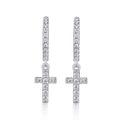 Top-quality Moissanite Luxury And Fashionable Light Luxury Jewelry Silver Stud Earrings S925 Silver Plated Platinum
