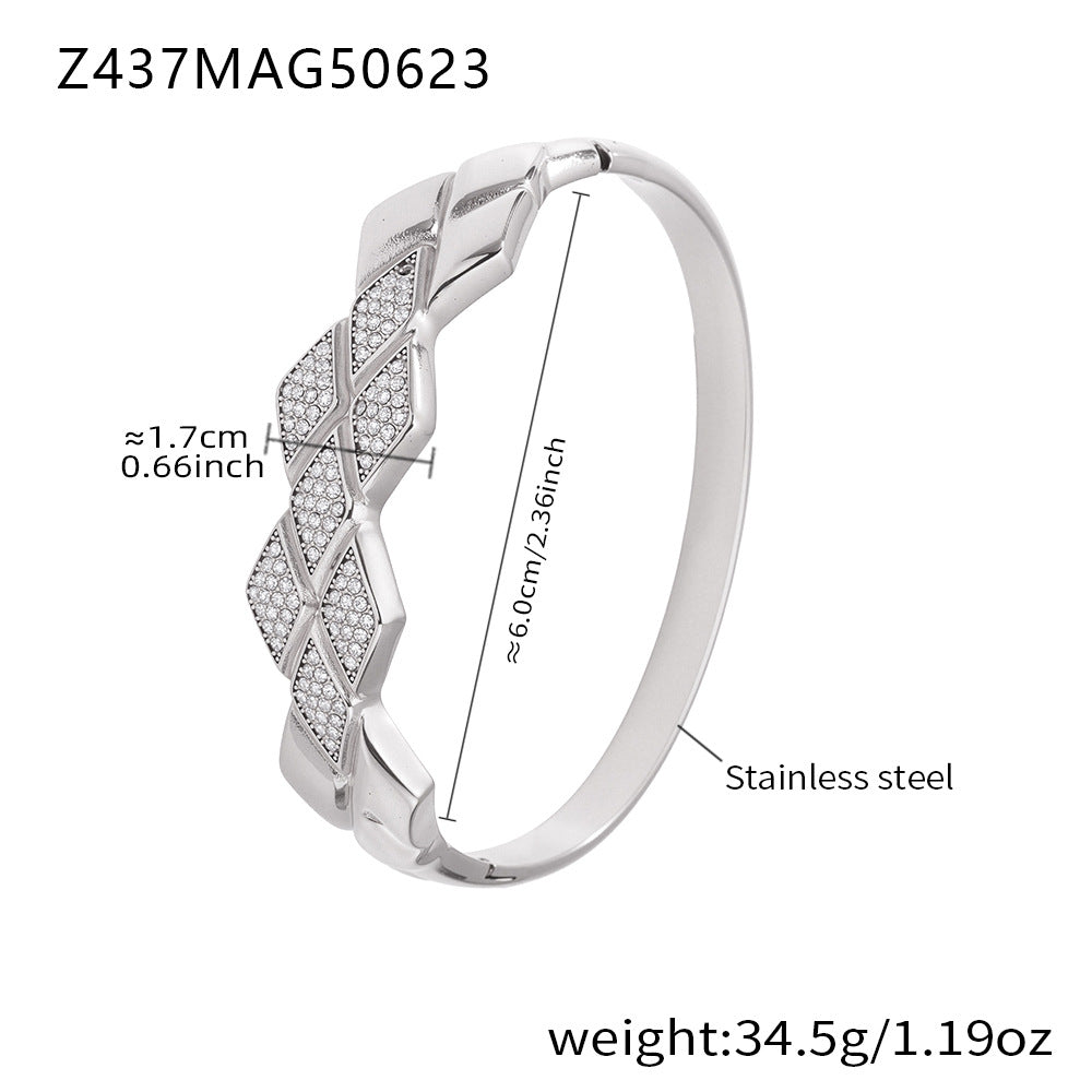 High-end Stainless Steel Zircon Bracelet