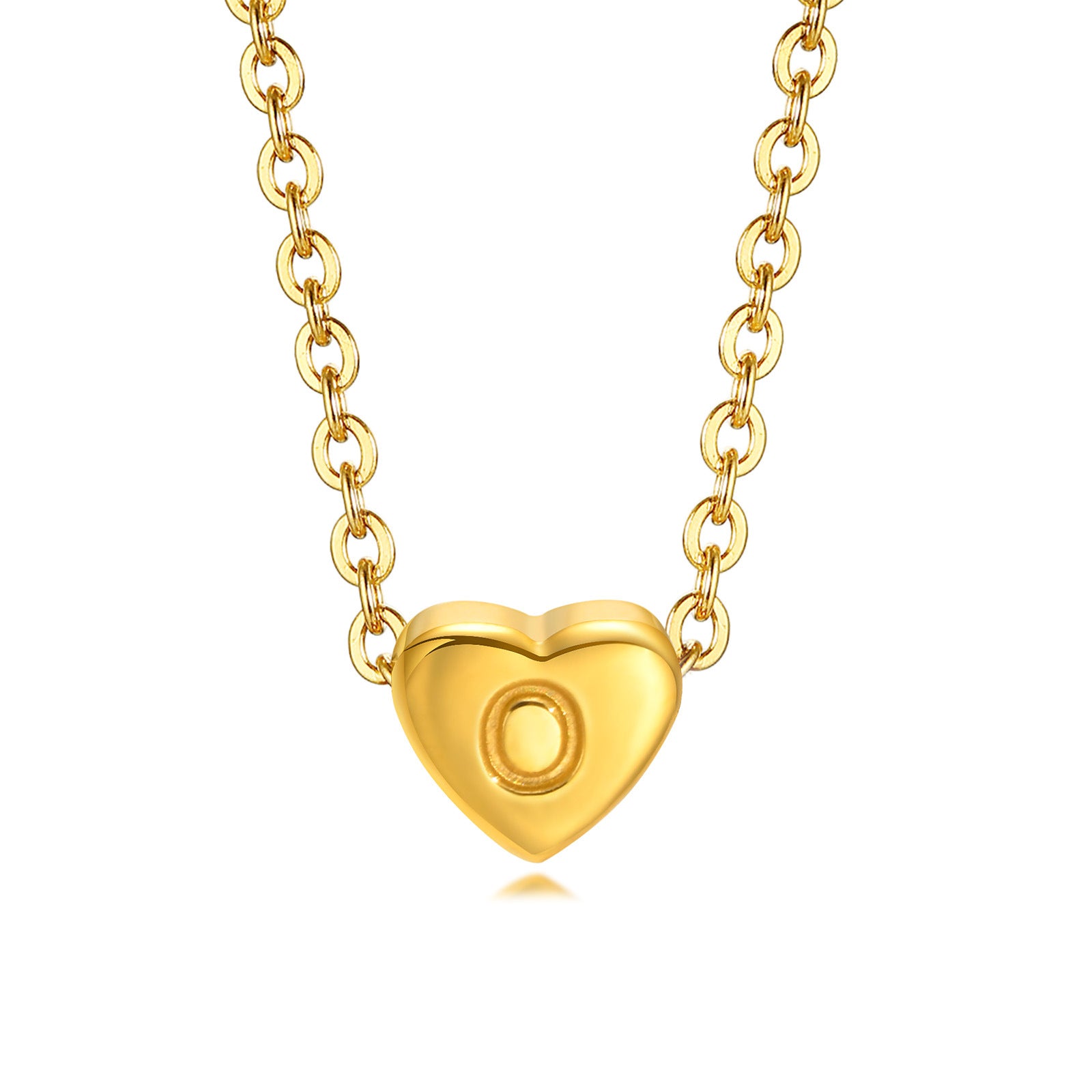 Stainless Steel 26-letter Heart Necklace