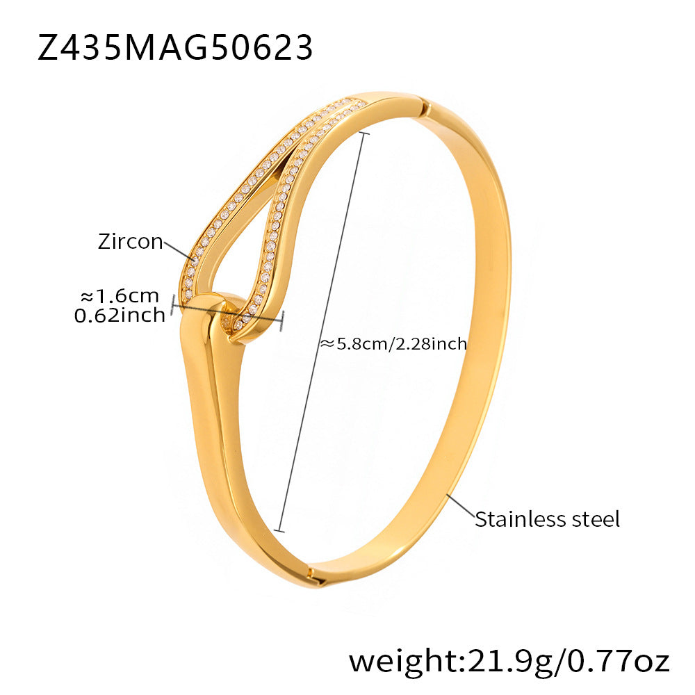 High-end Stainless Steel Zircon Bracelet