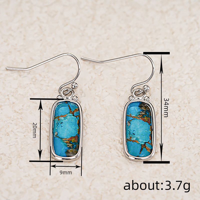 Ethnic-style Marble-look Earrings For Women