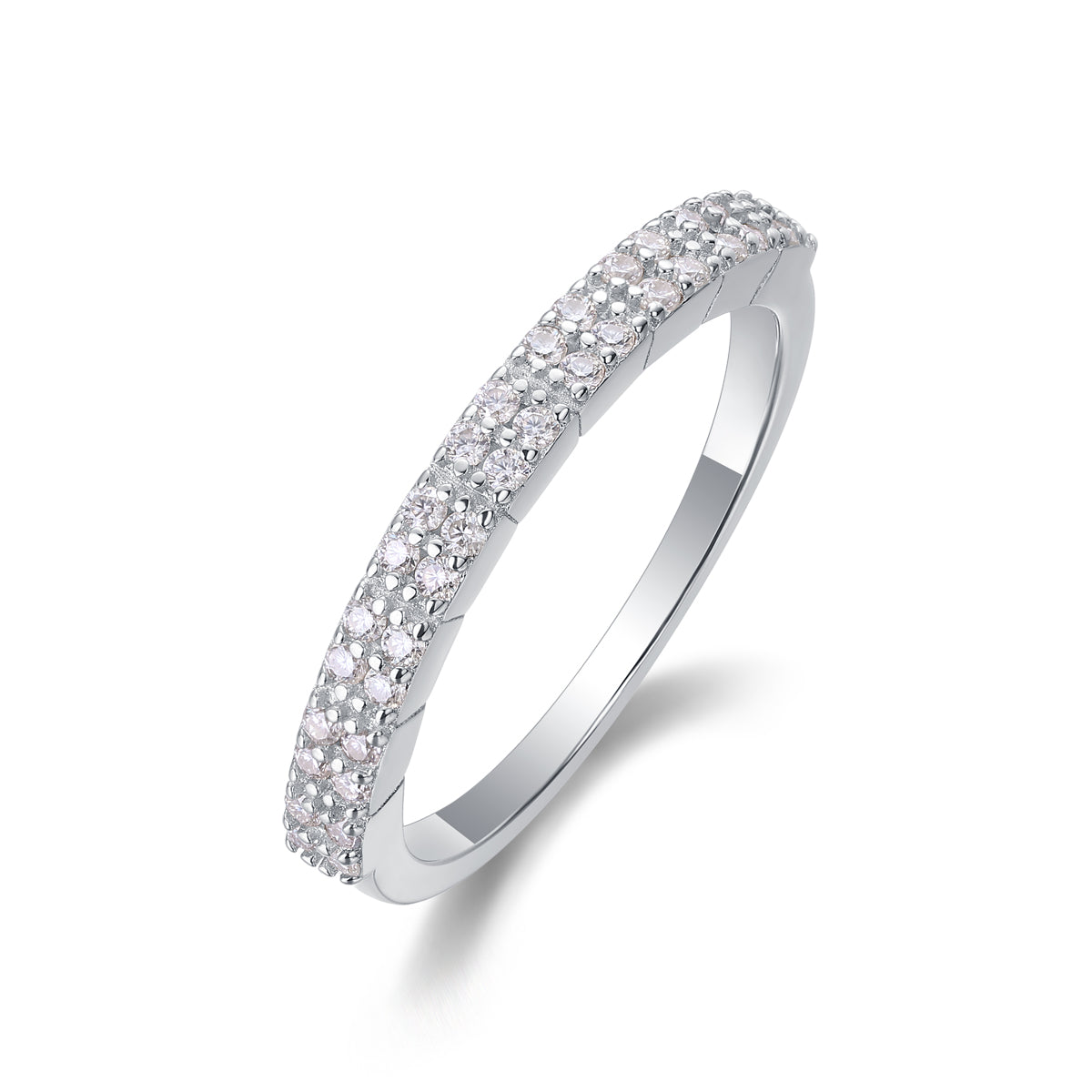 For Love - A Wedding Ring Set With Top-quality Moissanite S925 Silver And Platinum-plated Diamond Can Be Tested With A Diamond Pen. The Ring Is In Gold And Rose Gold