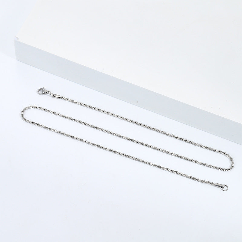 Titanium Steel Twisted Chain Necklace That Wont Fade