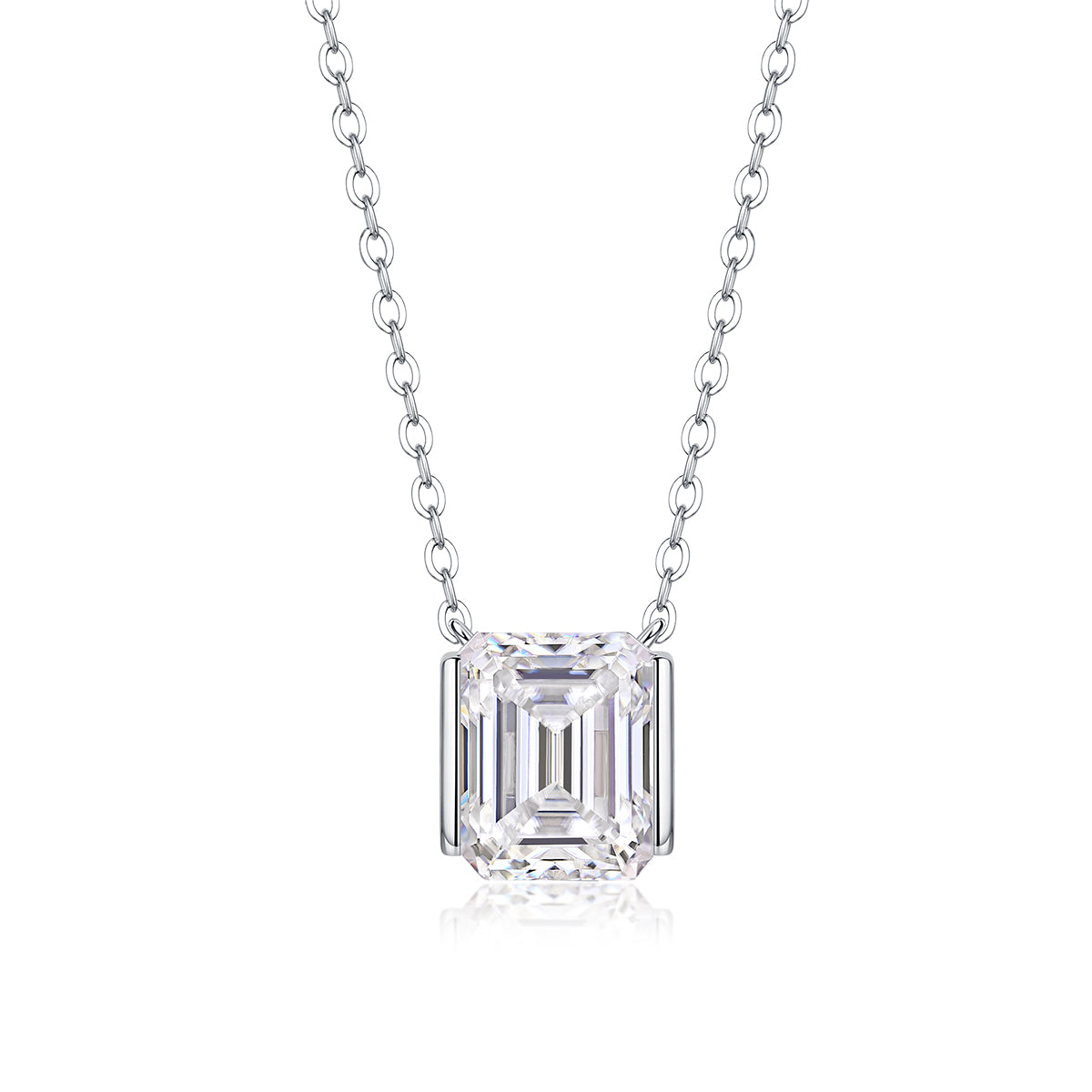 The Brilliance In A Small Space - A Fashionable And Trendy Necklace Pendant Set With Top-quality Moissanite S925 Silver And Platinum-plated Gold Can Be Tested With A Diamond Pen