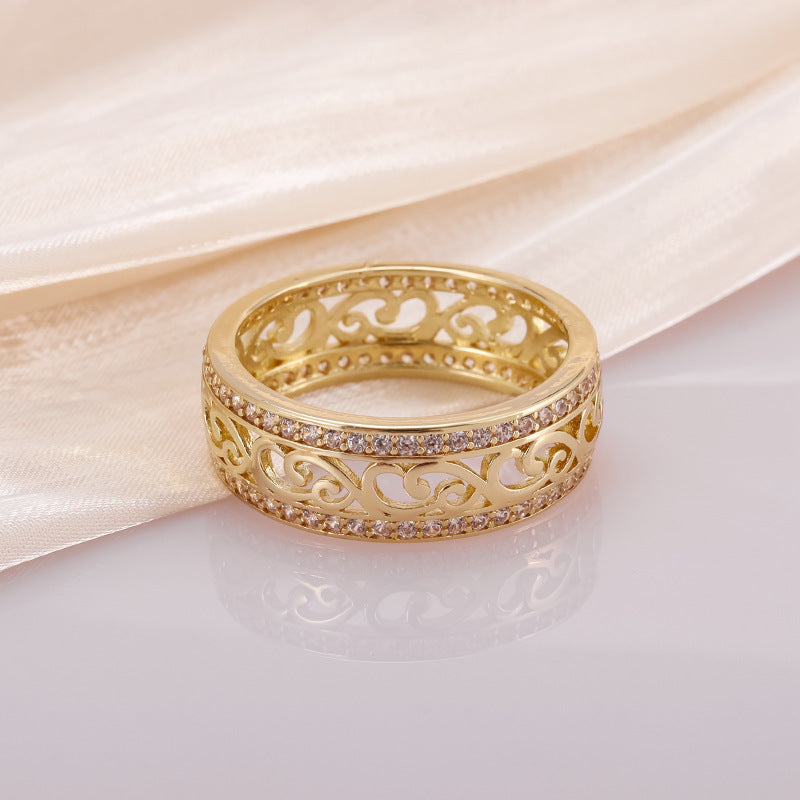 Personalized Hollow-out Zircon Ring For Women