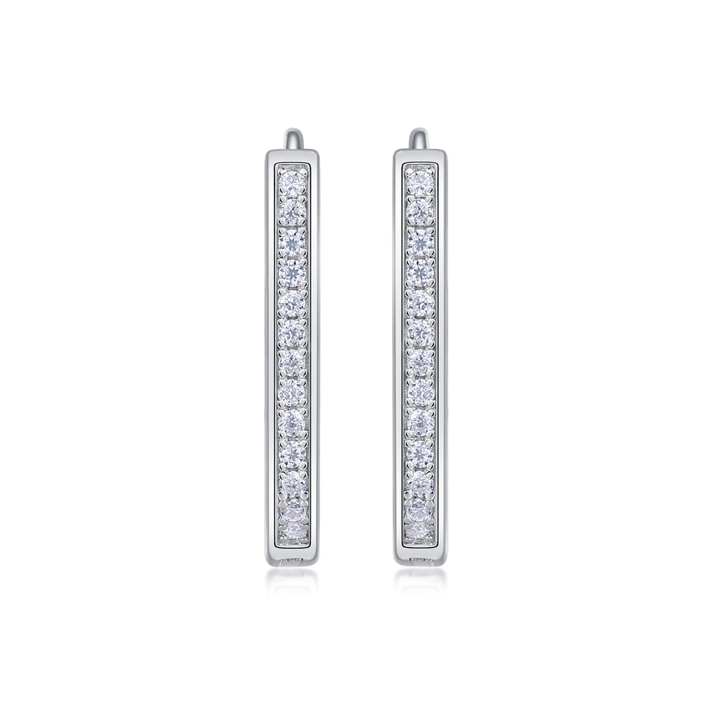 Round Trip - Earrings Set With Top-quality Moissanite S925 Silver And Platinum-plated Stud Earrings, A Fashionable And Trendy Accessory, Can Be Tested With A Diamond Pen