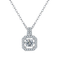Set With Top-quality Moissanite, This Luxurious And Fashionable Light Luxury Trend Jewelry Necklace Pendant Is Made Of S925 Silver Electroplated With Platinum