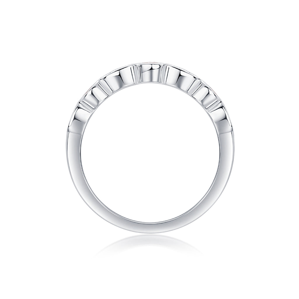 Devil's Eye - Set With Top-quality Moissanite S925, Silver And Platinum-plated Diamond Wedding Ring. The Ring Can Be Tested With A Diamond Pen In Yellow Gold And Rose Gold