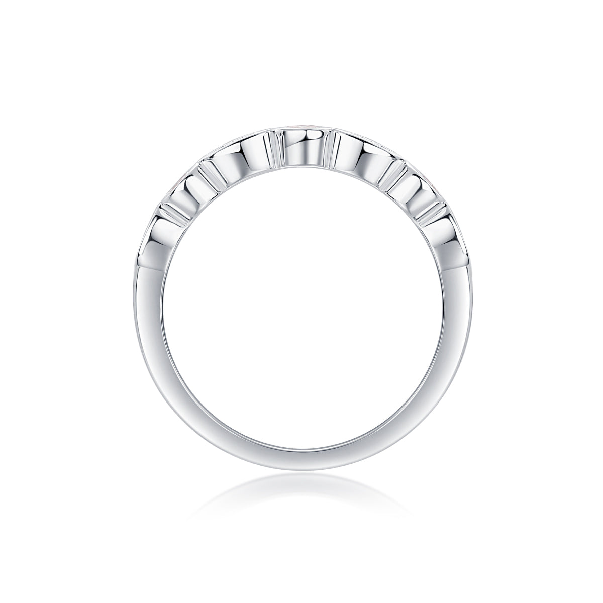 Devil's Eye - Set With Top-quality Moissanite S925, Silver And Platinum-plated Diamond Wedding Ring. The Ring Can Be Tested With A Diamond Pen In Yellow Gold And Rose Gold