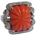 Fashion Red-ruby Plated Ring For Women