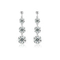 Top-quality Moissanite Luxury And Fashionable Light Luxury Jewelry Silver Stud Earrings S925 Silver Plated Platinum