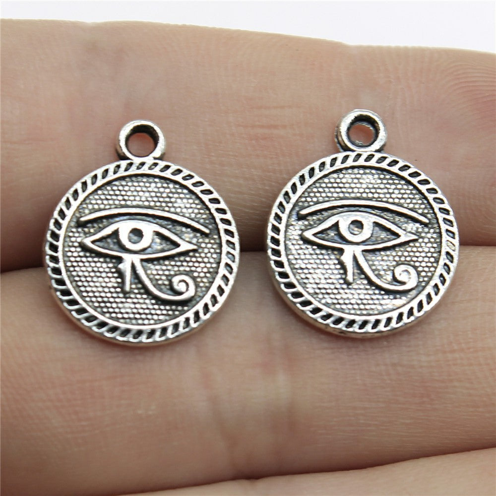 15mm DIY Alloy Accessories Material Double-sided Eye Pendant