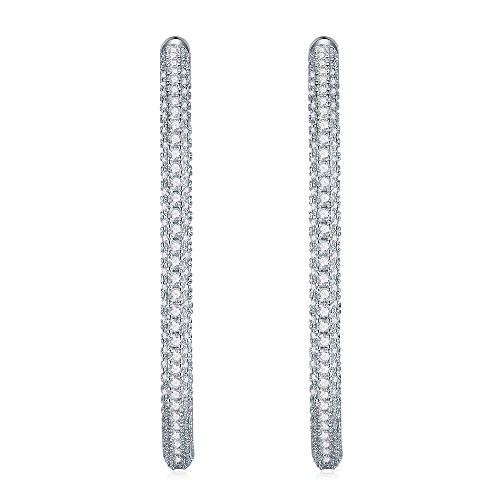Lustrous - A Fashionable And Trendy Accessory Set With Top-quality Moissanite S925 Silver And Platinum-plated Stud Earrings. It Can Be Detected In Gold Rose Gold With A Diamond Pen