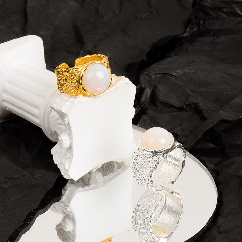 A Versatile Fashion-forward Micro-pave Opal Ring