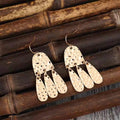 Fashionable Personalized Gold Alloy Earrings With A Handcrafted Textured Finish