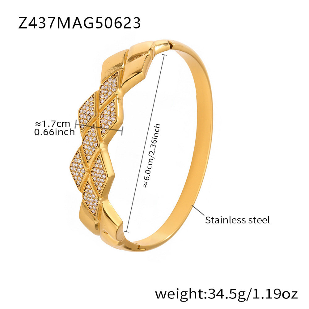 High-end Stainless Steel Zircon Bracelet