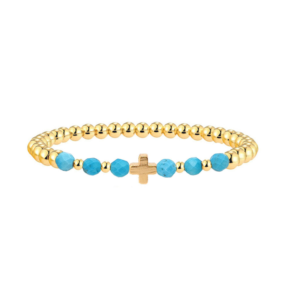 Vintage Turquoise Bead Multi-layered Ethnic-style Braided Bracelet